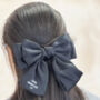Just Married Personalise Satin Bow Clip, thumbnail 2 of 5