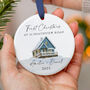 Personalised First Christmas Ornament Custom Address, thumbnail 1 of 7