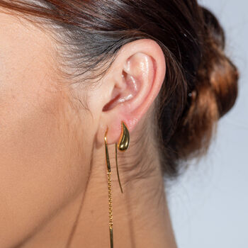 Droplet Studs In Gold Plated, 2 of 3