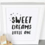 'Sweet Dreams' Monochrome Nursery Print, thumbnail 4 of 4