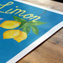 Limoncello Cocktail Wall Art | Hand Painted Italian Print, thumbnail 5 of 13