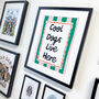 Cool Dogs Live Here Print With Stripe Design, thumbnail 2 of 2