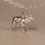 Personalised 3D English Bulldog Silver Chain Bracelet, thumbnail 2 of 9