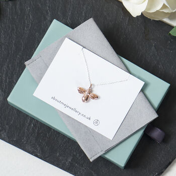 Honey Bee Necklace Rose Gold Plated, 3 of 3