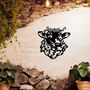 Metal Sheep Wall Art With Flower Crown Garden Decor Gift Idea, thumbnail 4 of 10