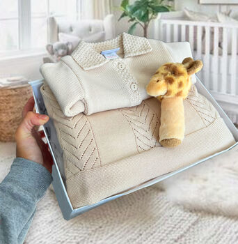 Luxury Beige Newborn Giraffe Baby Gift, 2 of 3