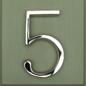 Premium Floating Plain House Numbers In Nickel Finish, 12 of 12