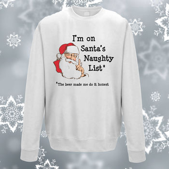I'm On Santa's Naughty List Adult Christmas Sweatshirt, 5 of 7