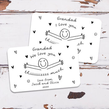 Personalised Grandad I Love You Wallet Card Keepsake, 2 of 2