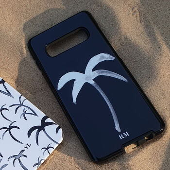 Black And White Palm Tree Personalised Phone Case, 3 of 5