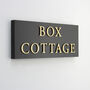 Personalised House Sign With Raised Gold Lettering, thumbnail 1 of 10