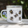 Bumble Bee Enamel Camping Mug, thumbnail 5 of 6