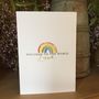 Welcome To The World Personalised Rainbow Greeting Card, thumbnail 5 of 9