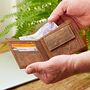 Personalised Brown Distressed Buffalo Leather Billfold Wallet, thumbnail 2 of 4