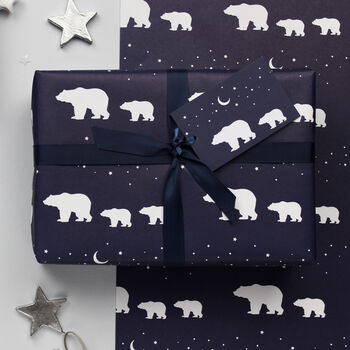 Polar Bears Christmas Wrapping Paper Set, 2 of 6