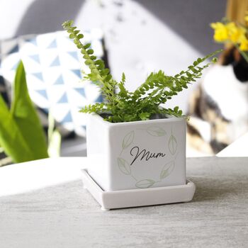 Personalised Mini Cube Plant Pot For Mum, 3 of 10