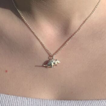 Personalised Sterling Silver Gerbil Necklace, 6 of 8