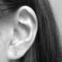 Sterling Silver Mini Half Moon Earrings, thumbnail 6 of 8