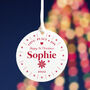 Personalised Babys First Christmas Bauble, thumbnail 1 of 9