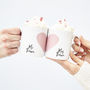 Personalised Wedding Heart Mug Set, thumbnail 1 of 7