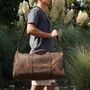 Genuine Leather Holdall Light Brown, thumbnail 3 of 12