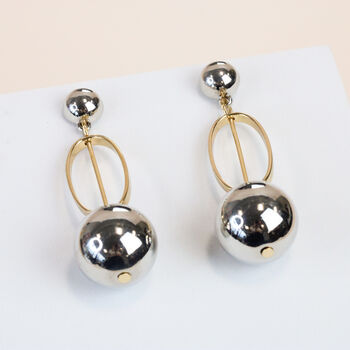 Gold And Silver Plated Drop Earrings, 4 of 6