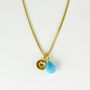 Heart Gold Plated Necklace With Gemstone, thumbnail 9 of 12