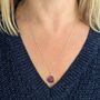 The Circle Amethyst February Birthstone Necklace Silver, thumbnail 3 of 8