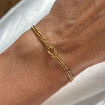Mother Daughter Bracelet Gift For Her Knot Bracelet, 2 of 9