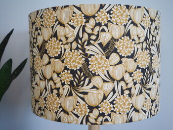 Black Mustard Floral Lampshade, 4 of 6