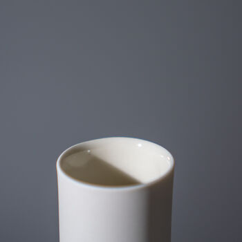 Handmade Stormy Grey Porcelain Bud Vase, 3 of 3