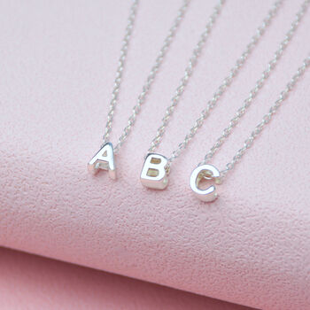 Personalised Silver Slider Initial Charm Necklace, 2 of 7