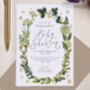 Personalised A6 Green Botanical Baby Shower Invitation, thumbnail 3 of 3