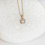 Personalised Solid 9ct Yellow Gold April Diamond Birthstone Necklace, thumbnail 3 of 12