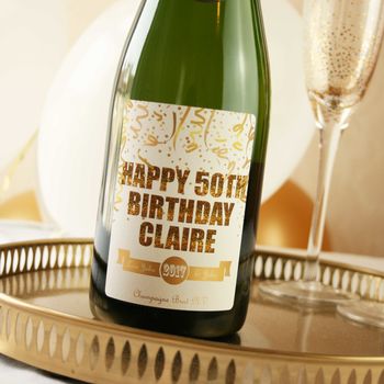 Personalised 50th Birthday Champagne Gift, 6 of 6