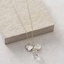 Rough Herkimer Diamond, Pearl And Heart Necklace, thumbnail 1 of 6