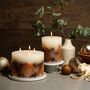 Luxury Winter Botanical Christmas Candle Orange Cinnamon Clove 820g, thumbnail 1 of 4