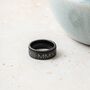 Personalised Black Stainless Steel Spinner Ring, thumbnail 5 of 9