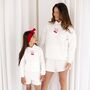 Ladies Embroidered Cherry Mama Mini Me Matching Hoodie, thumbnail 1 of 6