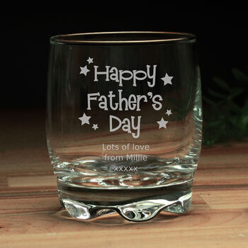 Personalised Happy Father's Day Engraved Glass, 2 of 2