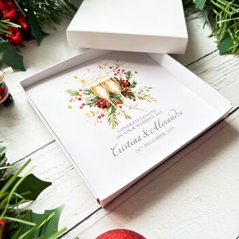Christmas Wedding Card, Personalised, 2 of 5