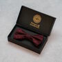 Burgundy Red Wedding Tie Set And Socks Groomsmen Gift, thumbnail 4 of 6