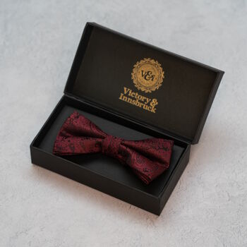 Burgundy Red Wedding Tie Set And Socks Groomsmen Gift, 4 of 6