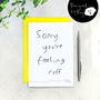 Sorry You're Feeling Ruff Get Well Soon Card, thumbnail 2 of 3