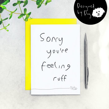 Sorry You're Feeling Ruff Get Well Soon Card, 2 of 3