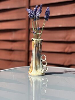 Handmade Ceramic Vase Artisan Glaze And Sculptural Detail, 2 of 5