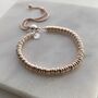 Silver And Rose Gold Vermeil Sweetie Slider Bracelet, thumbnail 1 of 4