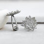 Monet Water Lilies Pewter Cufflinks, thumbnail 2 of 5