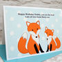 'Fox And Baby' Personalised Birthday Card, thumbnail 2 of 4