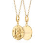 Engraved Gold Plated Virgo Zodiac Charm Necklace, thumbnail 1 of 9